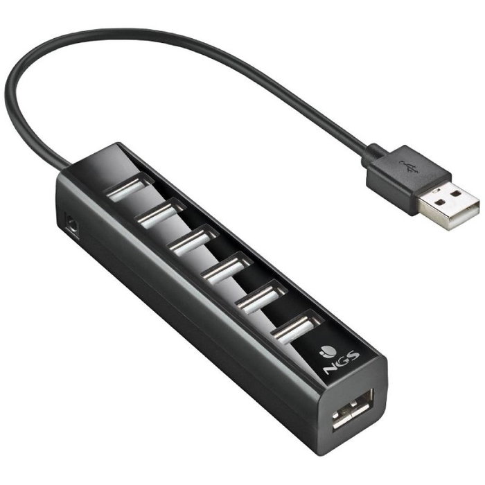 Ngs Hub USB 2.0 con alimentación externa iHub7 Tiny 7 puertos USB
